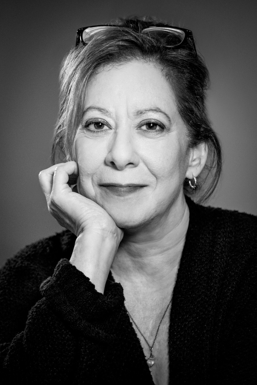 Black and white portrait of Linda Reisman