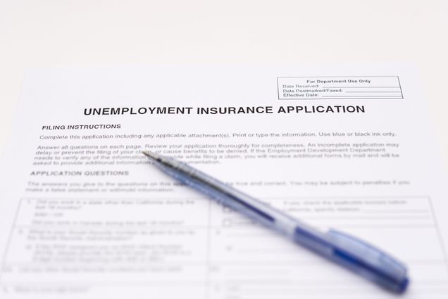 A photo of an unemployment insurance application