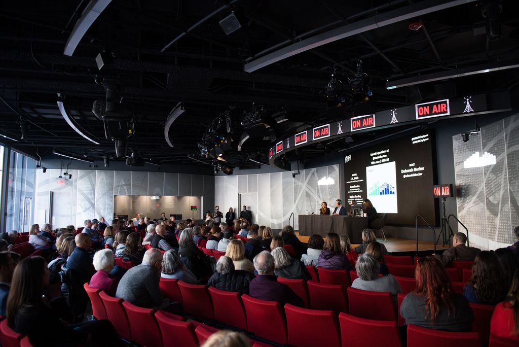 A photo of an event at WBUR's City Space