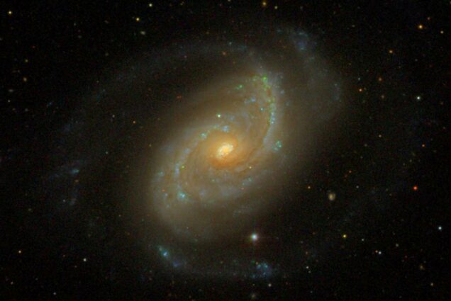 A photo of a spiral galaxy