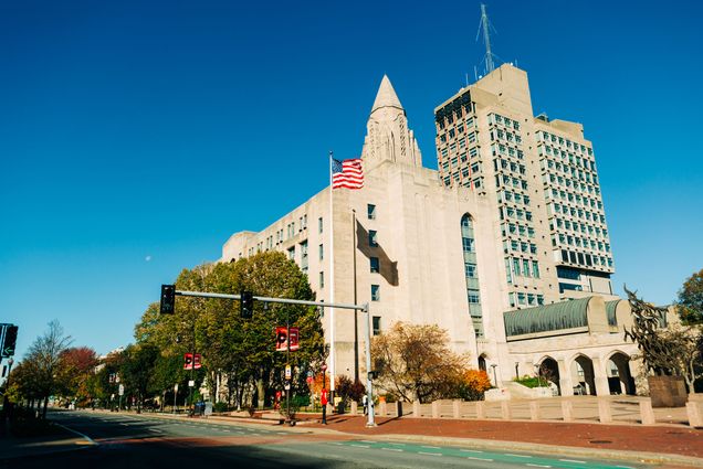 A photo of Marsh Plaza on a sunny day