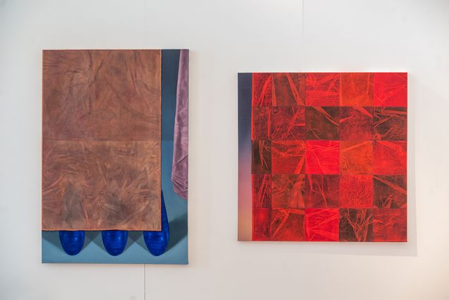 This year’s MFA Thesis Painting Exhibit, now on view at the Stone Gallery, includes 34 works by 17 students, including these two untitled works by Danielle Fretwell (CFA’21).