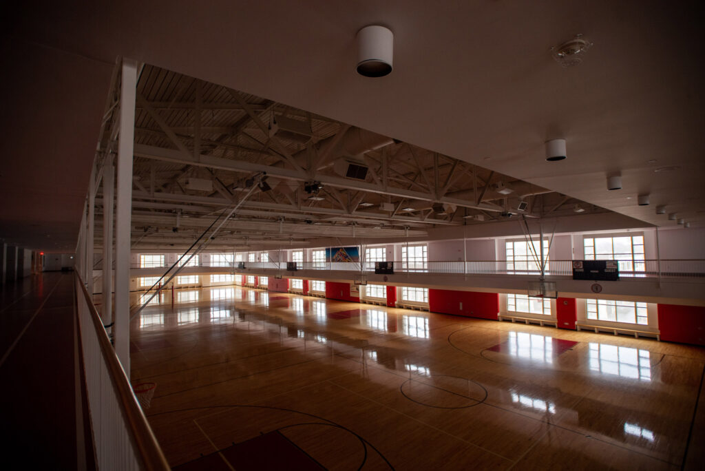 A photo of an empty gymnasium at FitRec