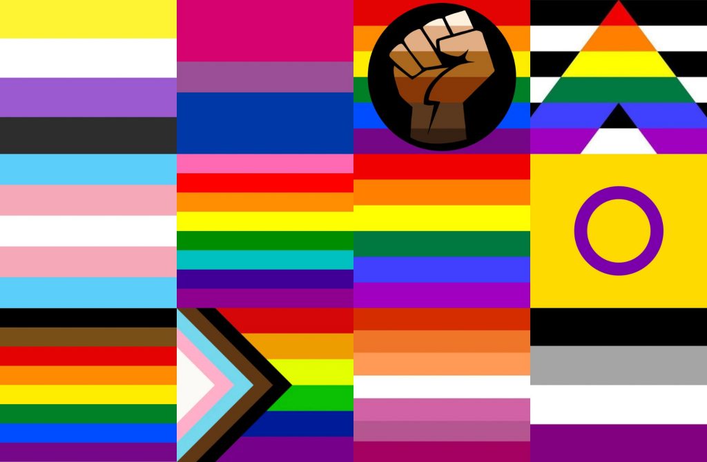 gay pride flag colors upside down