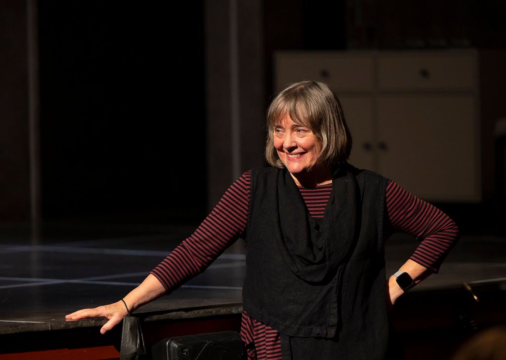Kate Snodgrass (GRS’90), who for decades nurtured young BU playwrights as head of BU’s MFA playwriting program, says it’s “been a thrill” to have her latest work, The Art of Burning, staged by the Huntington Theatre Company. Photo by T. Charles Erickson