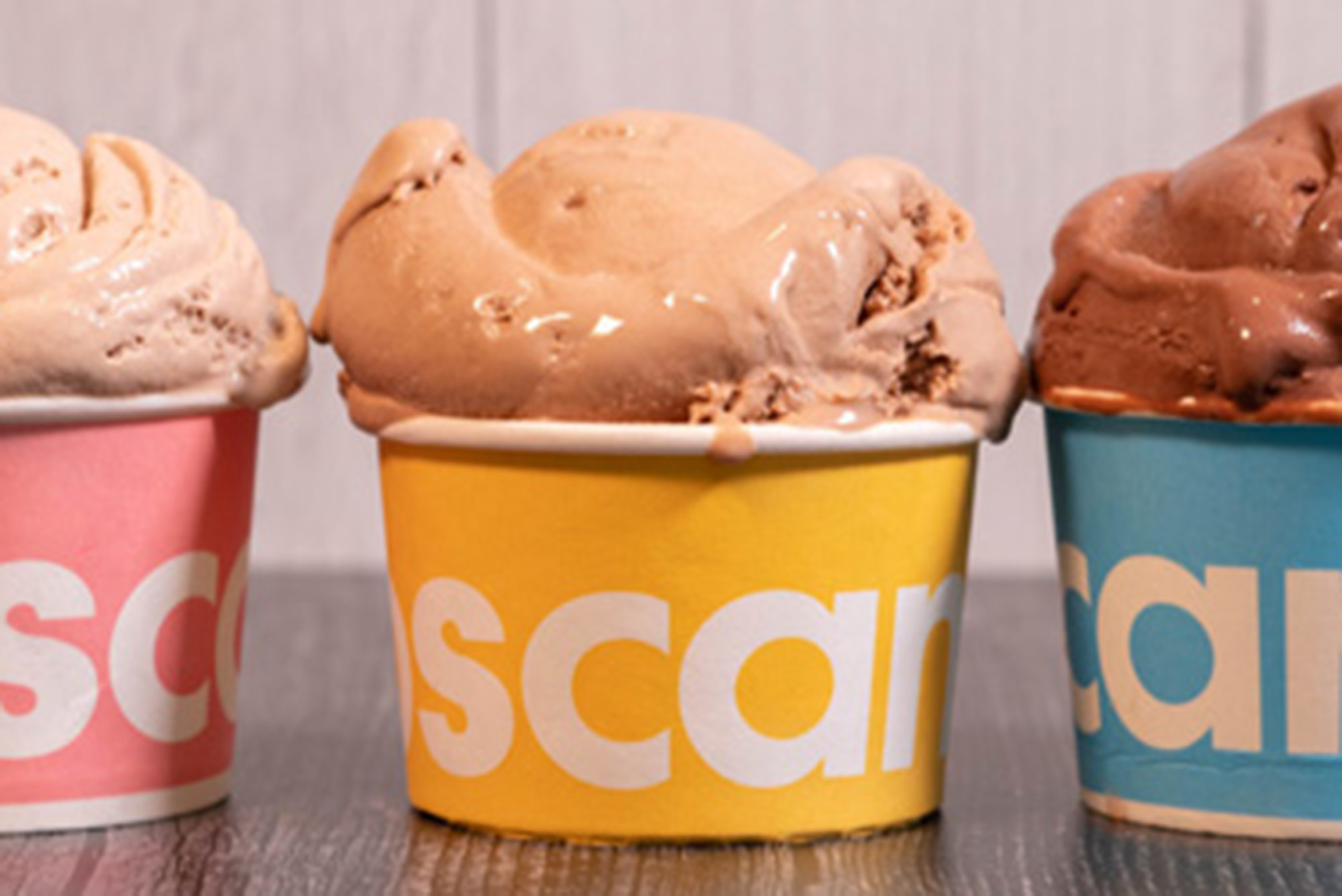 Photo: A picture of three cups of ice cream each with the label "Toscanini’s"