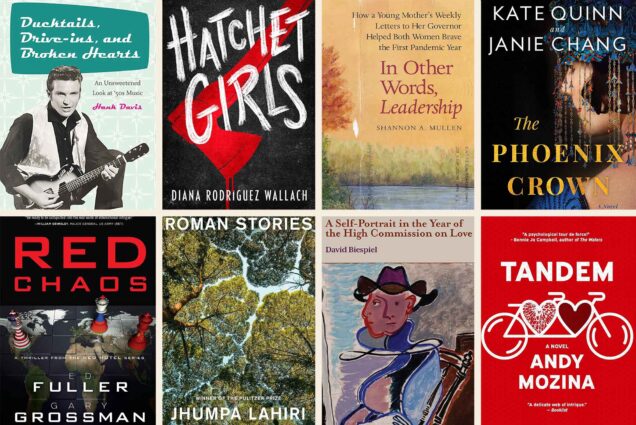 Composite image of multiple book covers, including Hatchet Girls, Tandem, The Phoenix Crown, and more