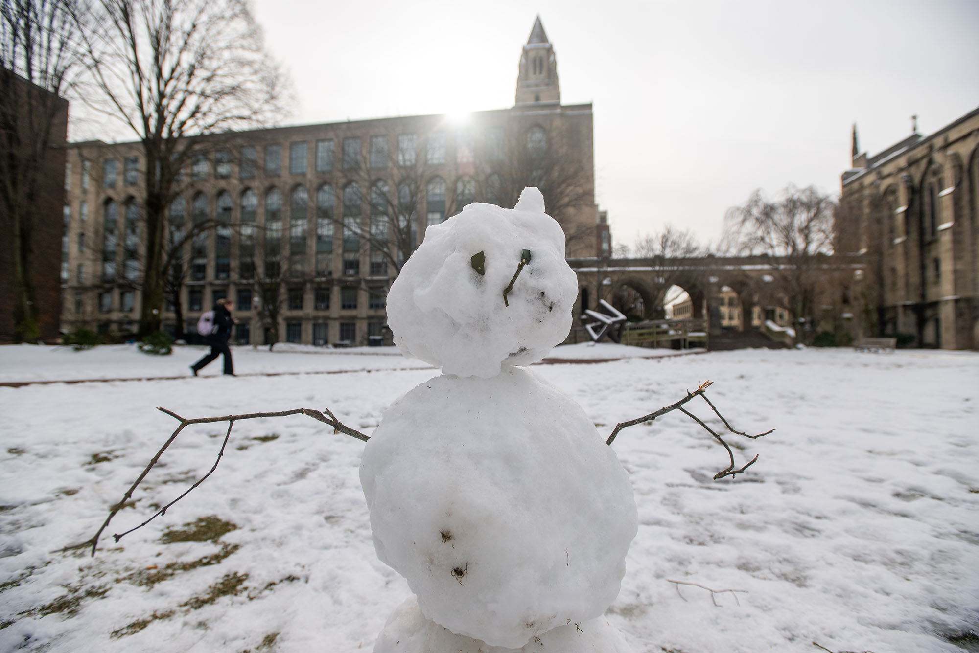 Building a snowman, BU Today