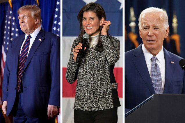 Photo: A composite image of Donald Trump, Nikki Haley, and Joe Biden.