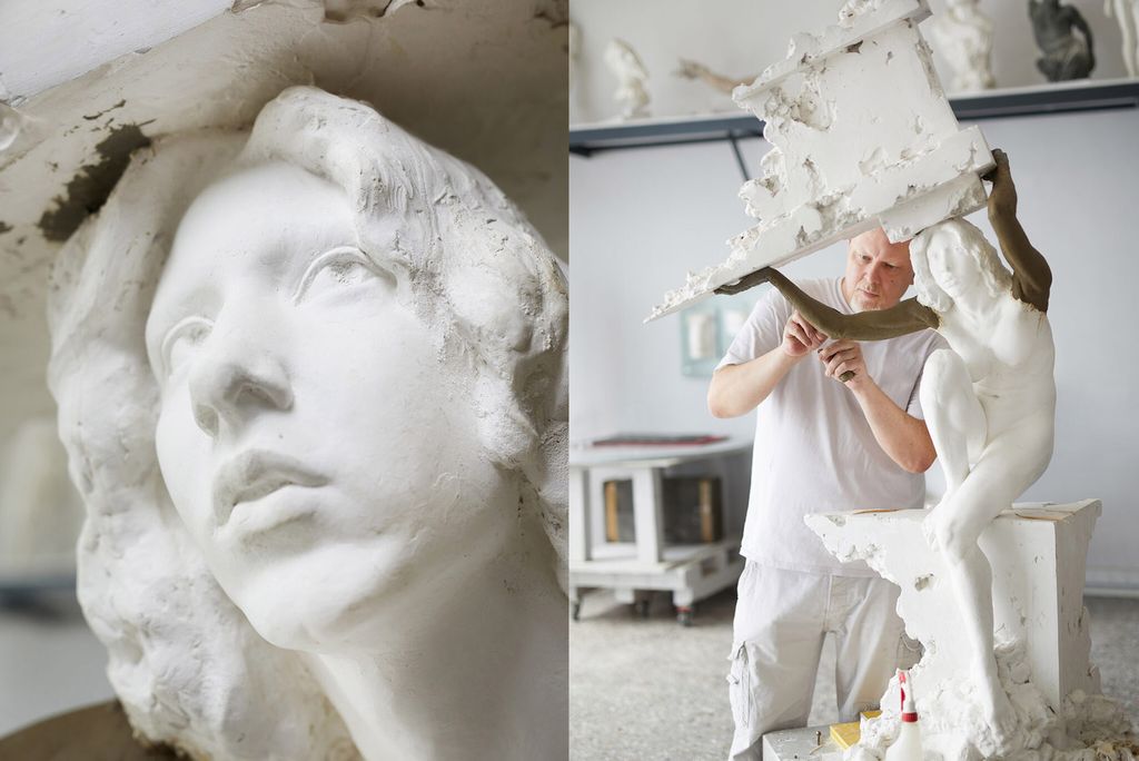 Photo: Images of Boston University College of Fine Arts alum and sculptor Robert Bodem (CFA’95,’98) in Athens, Greece