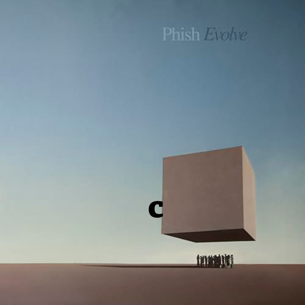 Photo: A picture of Phish's album cover for "Evolve." The art features a floating cube