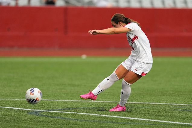 Photo: Giulianna Gianino (Sargent’26) during a game against Northwestern at Nickerson Field August 15.