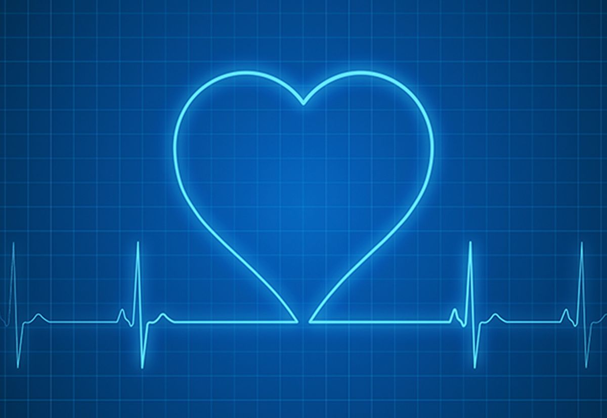 Photo: A stock image of a EKG line formed into a heart in the middle