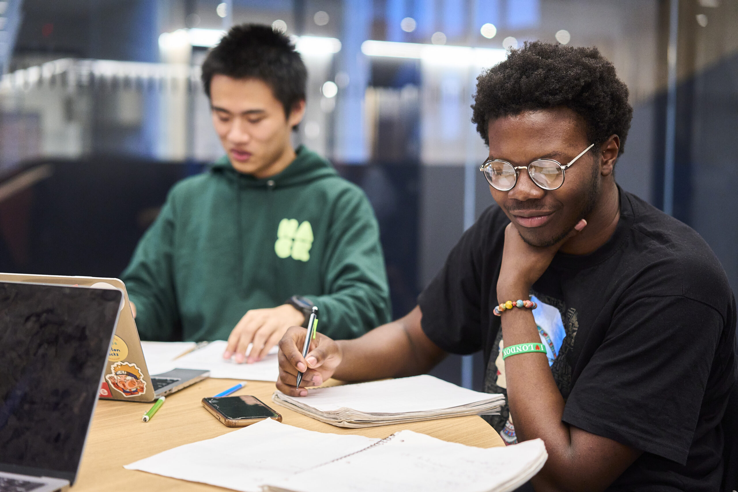 Two students studying in the CDS