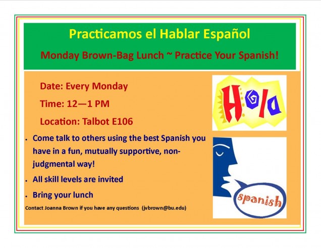 Spanish lunch flyer