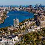 Photo: Boston, MA on a sunny day, looking West over Boston University's campus and the Charles River towards downtown