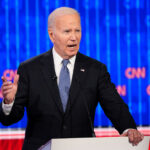 Photo: A picture of President Biden during the presidential debate against Donald Trump