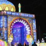 Photo: A colorful light display with many different vibrant figures at the Franklin Park Zoo in Boston MA