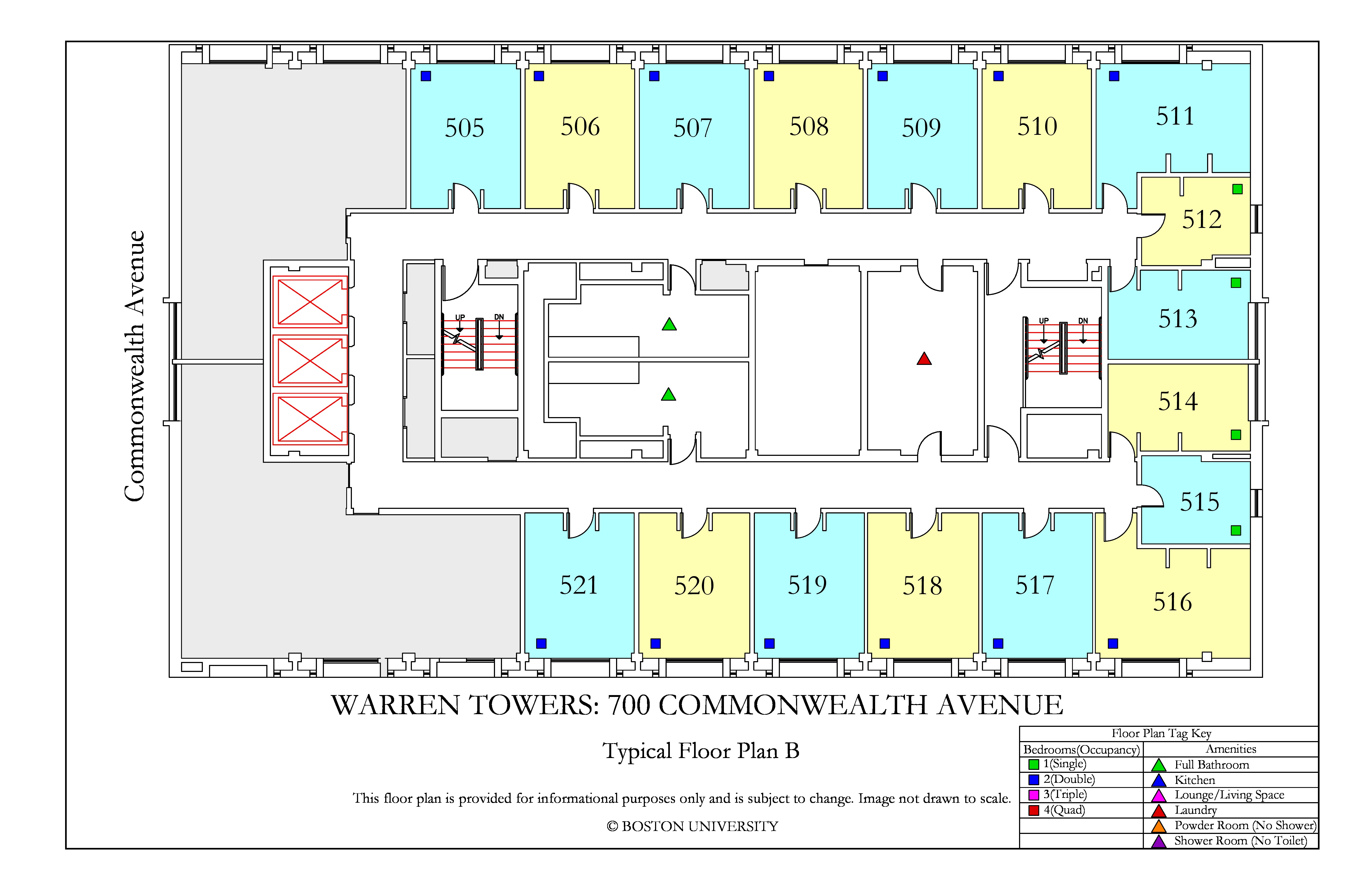 Warren Towers Floor Plans Housing Boston University