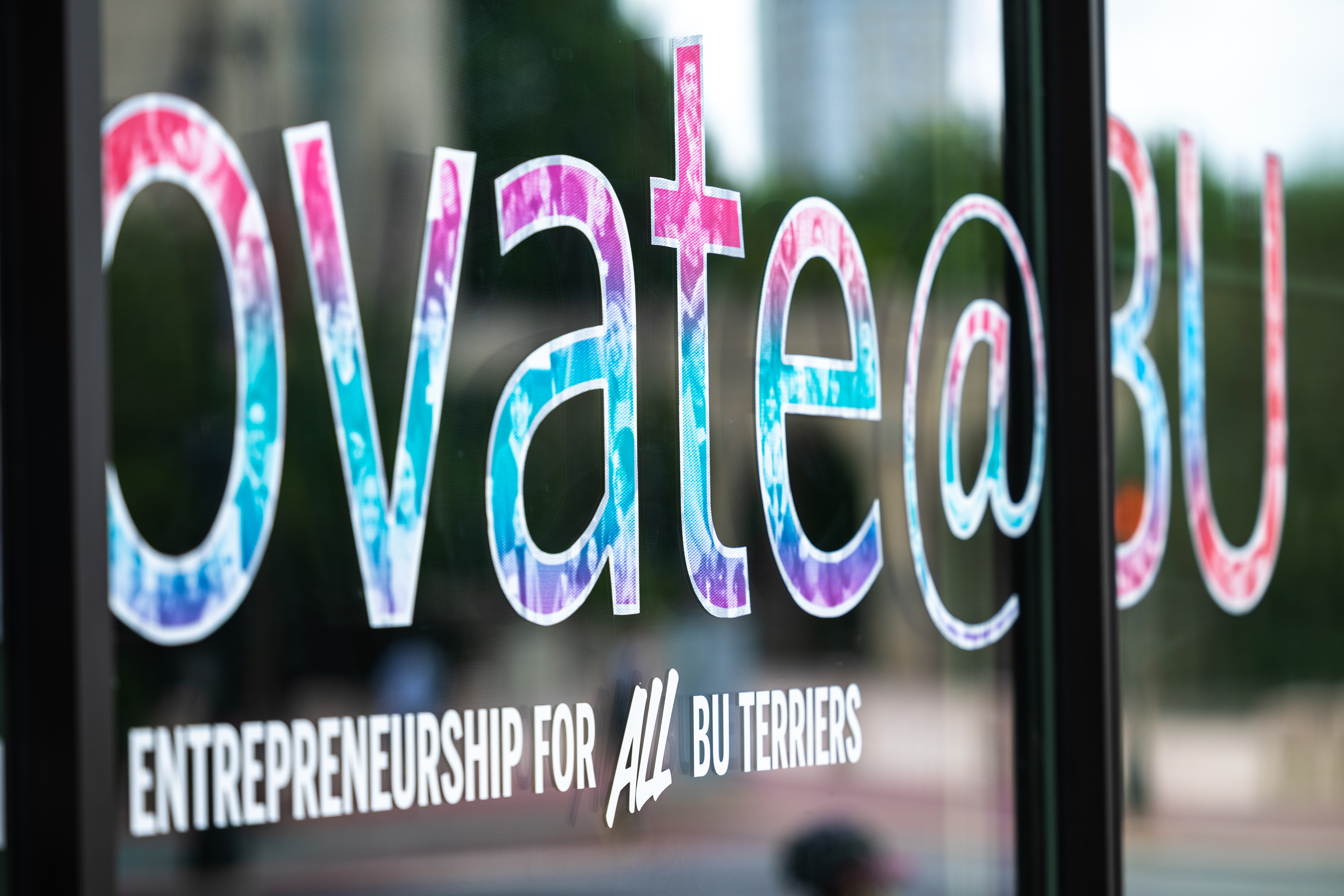 Innovate@BU window vinyl decal