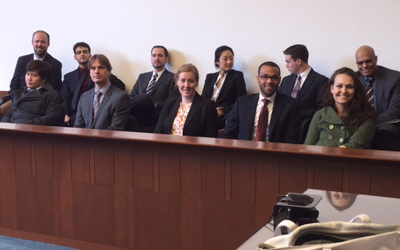 Students in Professor di Robilant's Property Law class visited Boston Housing Court in two groups.