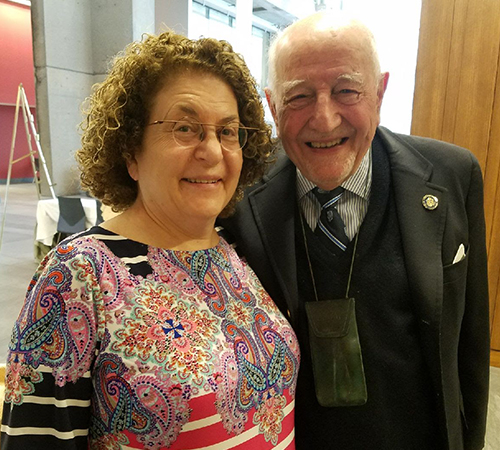 Professor Wendy Gordon with Judge Guido Calabresi