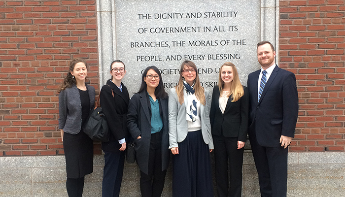 From the left: Lindsay Ladner, Katherine Welch, Mandy Wang, Dr. Amy Johnson, Audra Sawyer, and Andrew Sellars (not pictured: teammate Darija Micovic).
