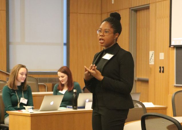 AJLM Editor-in-Chief Nia Johnson ('19) closed the symposium by thanking attendees and co-organizers