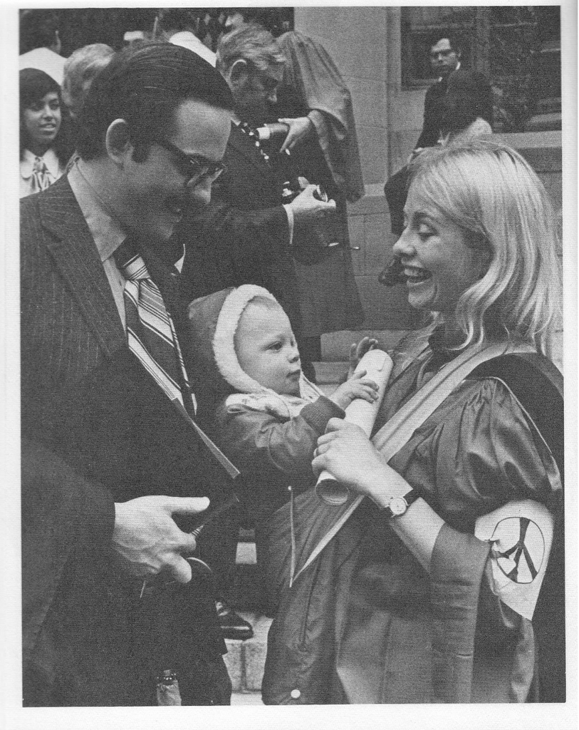 Judith McCaffrey ('70) with her infant son