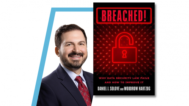 Woody Hartzog and image of bookcover "Breached!"