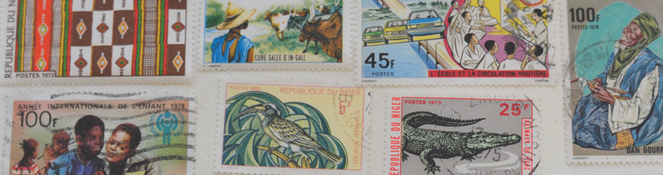 photo of assorted postage stamps from Niger