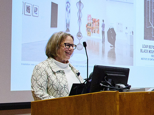 Jill Medvedow speaking at the 2024 Daniel Ranalli Lecture