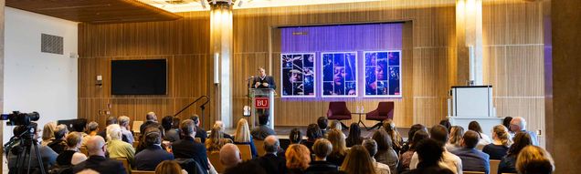 Chad Smith, president and CEO of @BostonSymphony, joined the BU MET Arts Administration program to deliver the fourth annual Ranalli Lecture, where he argued for the essential vitality of the humanities.