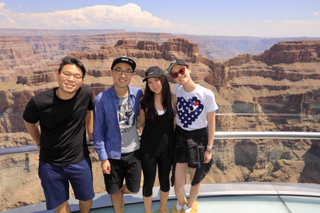 Visiting the Grand Canyon in Arizona.