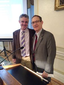 Alex Rankin of the Howard Gotlieb Archival Research Center and Prof. John Woodward