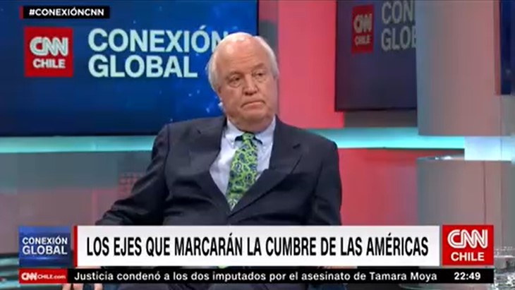 Heine Discusses Summit of the America's on “CNN Chile“ | The Frederick S.  Pardee School of Global Studies