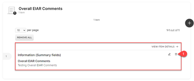 Click the delete button on the far right to remove