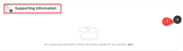 Black plus button to the right