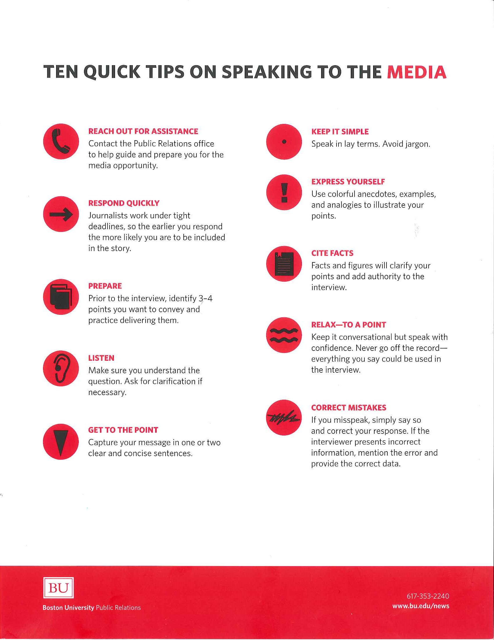 10 Tips on Speaking with the Media ​​ | PR Social