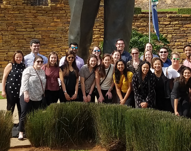 Social Impact MBA students posing for a group photo in Brazil on the International Field Seminar.