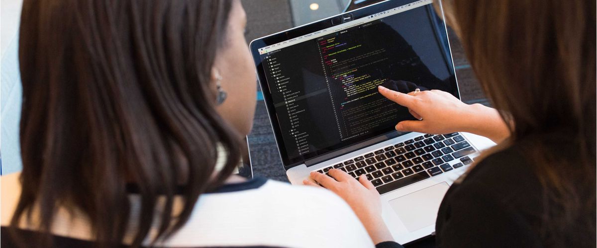 Women in front of computer