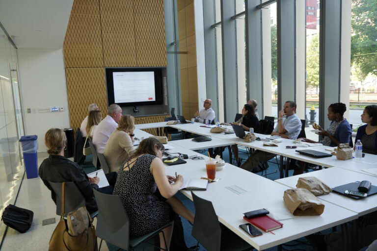Group of people in a workshop meeting