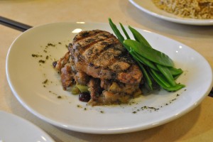 Pork Chop, and the best Stuffing I've ever eaten in my life.