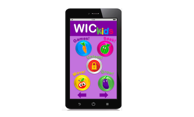 WICKids, an app proposed by students in Monica Wang's class (screen mock-up by Alicia Afrah-Boateng).