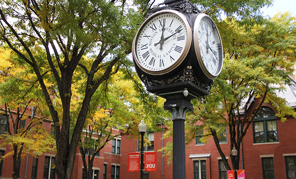 Clock on the BU Medical Campus