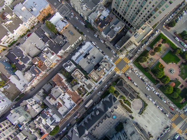 Aerial view of city