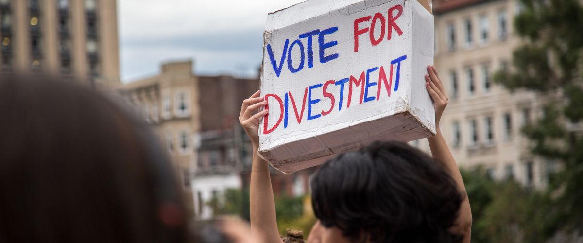 "Vote for Divestment" Sign