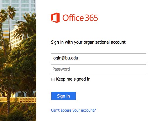 Log in to Microsoft 365/SharePoint Online : TechWeb : Boston University