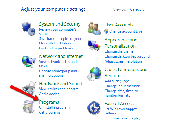 Windows 8 Control Panel