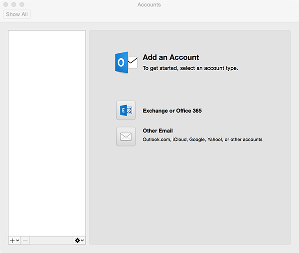 outlook 2016 for mac add office 365 account